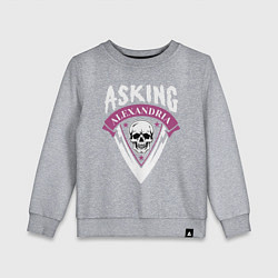 Свитшот хлопковый детский Asking Alexandria: Skull Fang, цвет: меланж