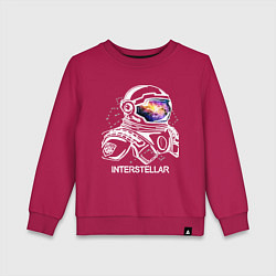 Свитшот хлопковый детский Interstellar Spaceman, цвет: маджента