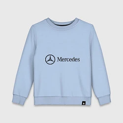 Свитшот хлопковый детский Mercedes Logo, цвет: мягкое небо