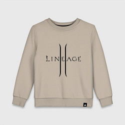 Свитшот хлопковый детский Lineage logo, цвет: миндальный