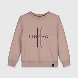 Свитшот хлопковый детский Lineage logo, цвет: пыльно-розовый