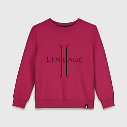 Свитшот хлопковый детский Lineage logo, цвет: маджента