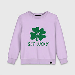 Свитшот хлопковый детский Get lucky, цвет: лаванда