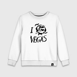 Свитшот хлопковый детский I Love Vegas, цвет: белый