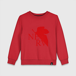 Свитшот хлопковый детский Евангелион NERV, цвет: красный