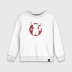 Свитшот хлопковый детский Pika Sake, цвет: белый