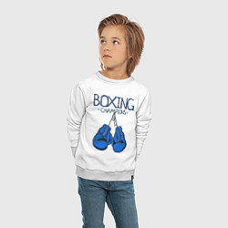 Свитшот хлопковый детский Boxing champions, цвет: белый — фото 2