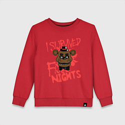 Свитшот хлопковый детский I Survived Five Night, цвет: красный