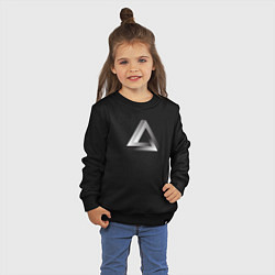 Свитшот хлопковый детский Треугольник Пенроуза, цвет: черный — фото 2