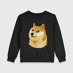 Свитшот хлопковый детский Doge, цвет: черный