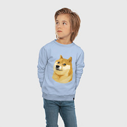 Свитшот хлопковый детский Doge, цвет: мягкое небо — фото 2