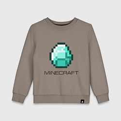 Свитшот хлопковый детский Minecraft Diamond, цвет: утренний латте