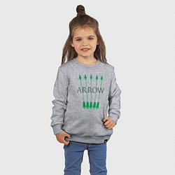 Свитшот хлопковый детский Green Arrow, цвет: меланж — фото 2