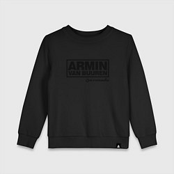 Свитшот хлопковый детский Armin van Buuren, цвет: черный