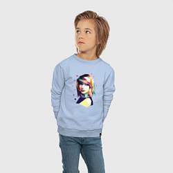 Свитшот хлопковый детский Taylor Swift Art, цвет: мягкое небо — фото 2