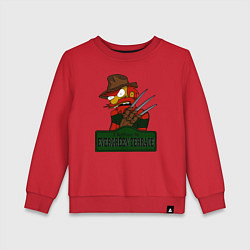 Свитшот хлопковый детский Freddy: Evergreen Terrace, цвет: красный