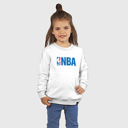 Свитшот хлопковый детский NBA, цвет: белый — фото 2