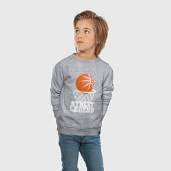 Свитшот хлопковый детский Баскетбол, цвет: меланж — фото 2