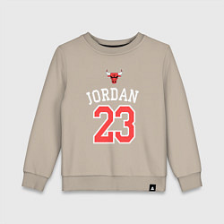 Свитшот хлопковый детский Jordan 23, цвет: миндальный
