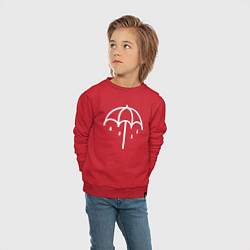 Свитшот хлопковый детский BMTH Symbol, цвет: красный — фото 2
