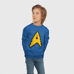 Свитшот хлопковый детский Star Trek: 8 bit, цвет: синий — фото 2