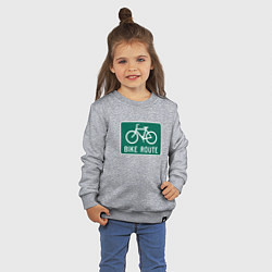Свитшот хлопковый детский Дорога для велосипедистов, цвет: меланж — фото 2
