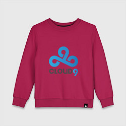 Свитшот хлопковый детский Cloud9, цвет: маджента