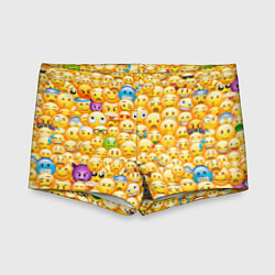 Плавки для мальчика Смайлики Emoji, цвет: 3D-принт