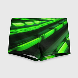 Плавки для мальчика Green neon abstract, цвет: 3D-принт