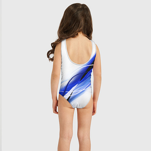 Детский купальник GEOMETRY STRIPES BLUE / 3D-принт – фото 4