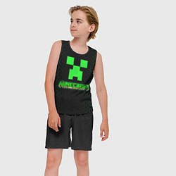 Майка-безрукавка детская Minecraft, цвет: 3D-черный — фото 2