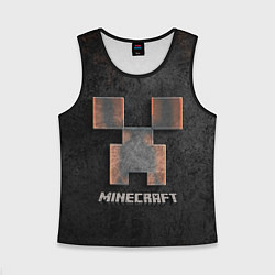 Майка-безрукавка детская MINECRAFT TEXTURE IRON, цвет: 3D-черный