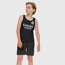 Майка-безрукавка детская Real Madrid Vinicius Jr Реал Мадрид Винисиус, цвет: 3D-белый — фото 2