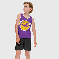 Майка-безрукавка детская LA Lakers NBA, цвет: 3D-белый — фото 2