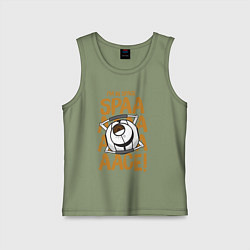 Майка детская хлопок Space, цвет: авокадо