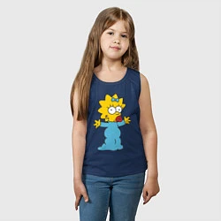 Майка детская хлопок Maggie Simpson, цвет: тёмно-синий — фото 2