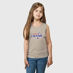 Майка детская хлопок Washington Capitals, цвет: миндальный — фото 2