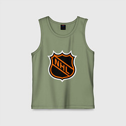 Майка детская хлопок NHL, цвет: авокадо