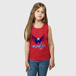 Майка детская хлопок Washington Capitals: Ovechkin, цвет: красный — фото 2