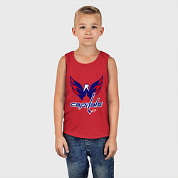 Майка детская хлопок Washington Capitals: Ovechkin, цвет: красный — фото 2