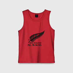 Майка детская хлопок New Zeland: All blacks, цвет: красный