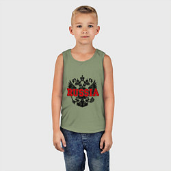 Майка детская хлопок Russia Coat, цвет: авокадо — фото 2
