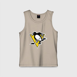 Майка детская хлопок Pittsburgh Penguins, цвет: миндальный
