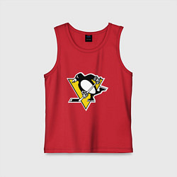 Майка детская хлопок Pittsburgh Penguins, цвет: красный