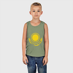 Майка детская хлопок Казахстан, цвет: авокадо — фото 2