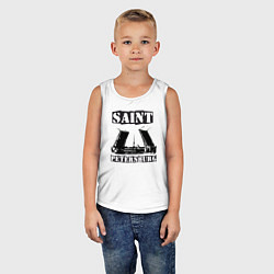 Майка детская хлопок Санкт-Петербург, цвет: белый — фото 2