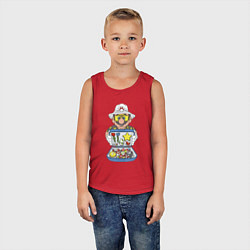 Майка детская хлопок Summer Mario, цвет: красный — фото 2