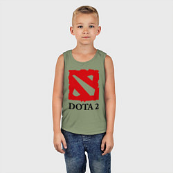 Майка детская хлопок Dota 2: Logo, цвет: авокадо — фото 2