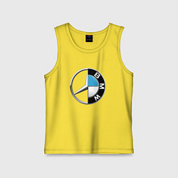 Майка детская хлопок BROTHERS, цвет: желтый