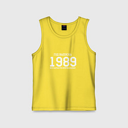 Майка детская хлопок Год выпуска 1989, цвет: желтый